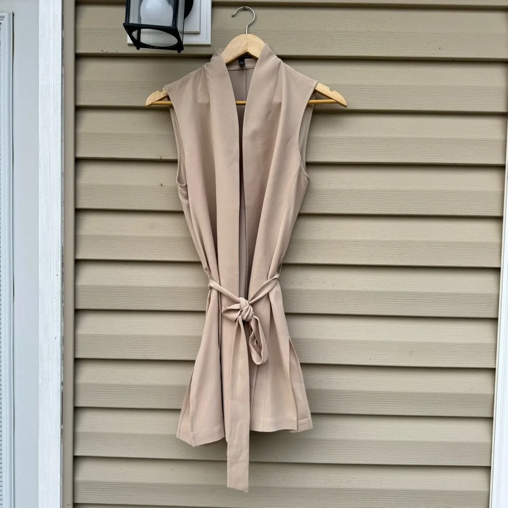 Eileen Fisher Belted Silk Vest